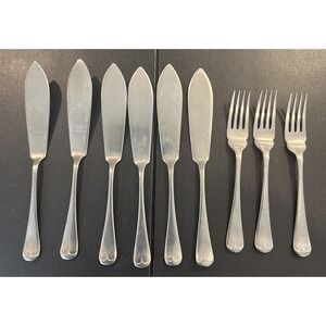 Firth Staybrite Ashberry Stainless 6 Butter Knives 3‎ Salad Forks England